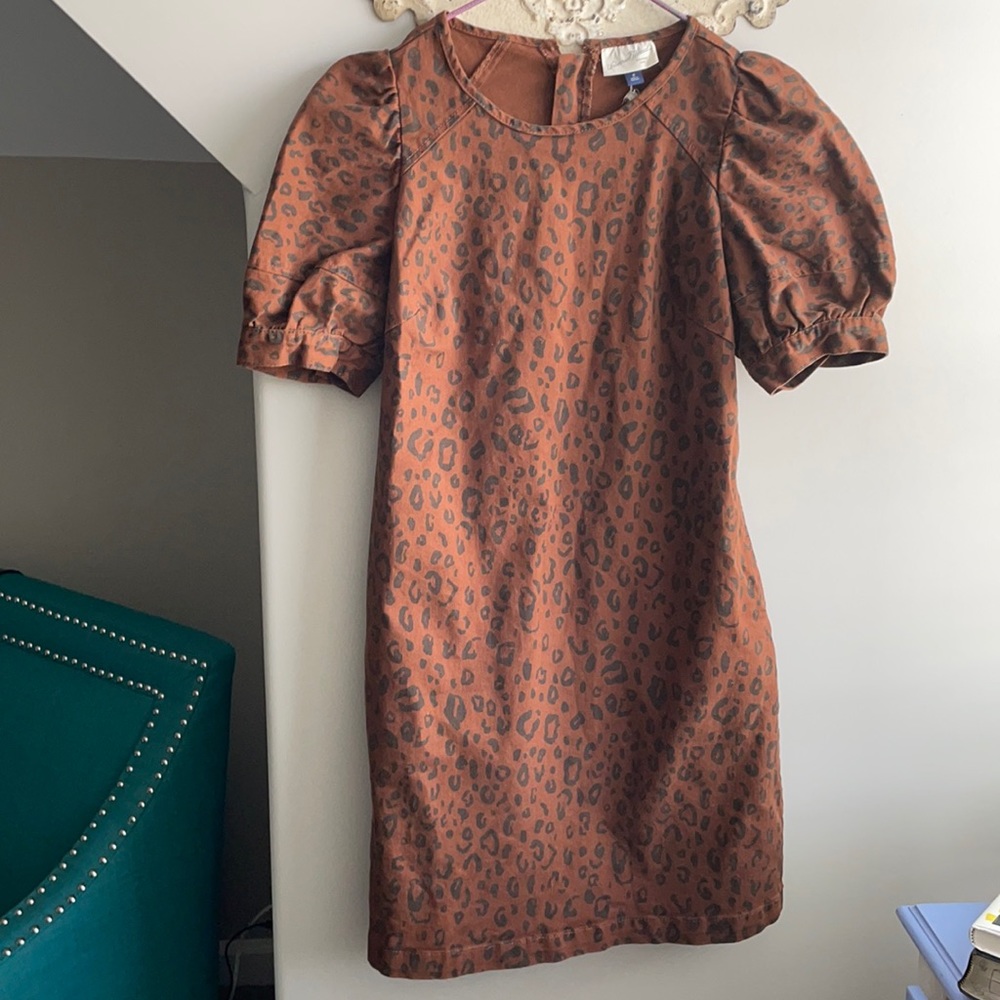 NWT ❤️ UNIVERSAL THREAD LEOPARD DENIM DRESS
